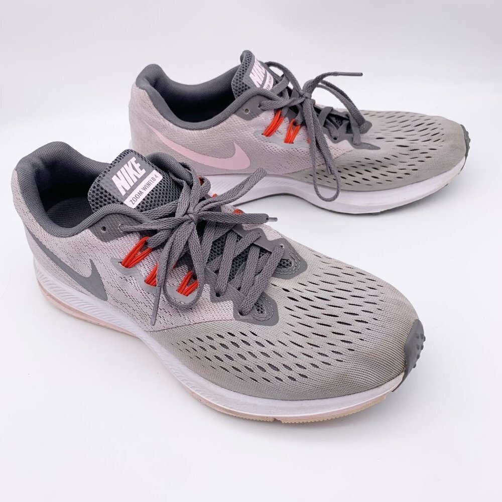 Nike Womens Zoom Winflo 4 898485-010 Gray Running Shoes Sneakers